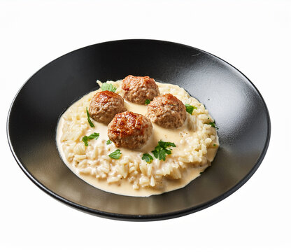 boulette, riz, viande, aliment, repas, plat, diners, assiette, sauce, d&eacute;jeuner, cuisine, sain, d&eacute;licieux, cuisin&eacute;, l&eacute;gume, tomates, poivre, bistro