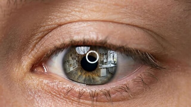 A close-up shot revealing intricate details of an eye, the window to the soul, capturing a glimpse into the depths of human emotion and experience.