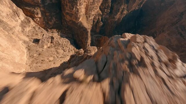 A very special shot of higher canyon, whit depth of 450 meters, in fars province , Iran 
