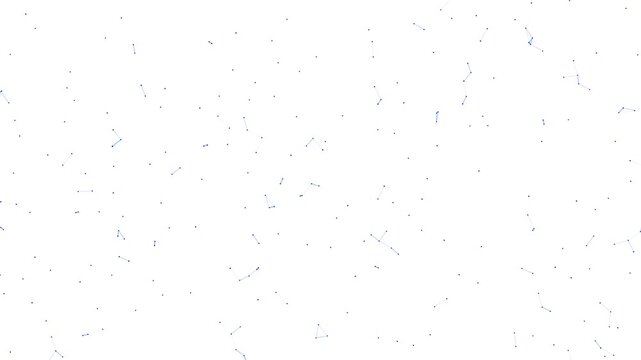 Abstract Geometric Blue Indian Rupee Symbol Forming and Dissolving on White Background, Animated Financial Currency Particles Network Motion Graphics Seamless Loop, 4K