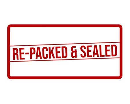 Repacked and Sealed Stamp for Packaging Update and Security Check