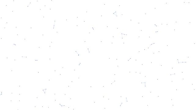 Abstract Geometric Blue Dollar Symbol Forming and Dissolving on White Background, Animated Financial Currency Particles Network Motion Graphics Seamless Loop, 4K
