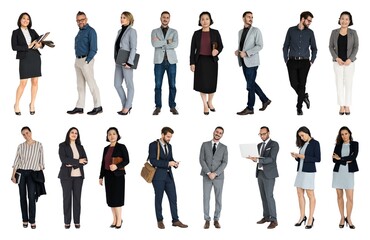 Fototapeta premium Diverse professionals in business attire