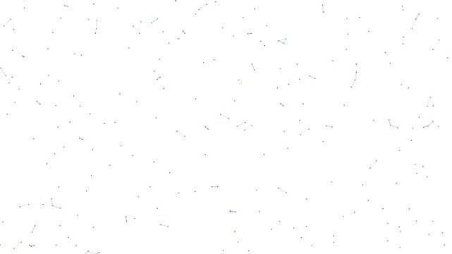 Abstract Geometric Blue Vietnamese Dong Symbol Forming and Dissolving on White Background, Animated Financial Currency Particles Network Motion Graphics Seamless Loop, 4K