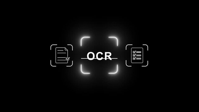 Mobile OCR document scanning technology for digital paperwork management, showing business professional using smartphone to capture paper documents and convert them into searchable digital data.4k