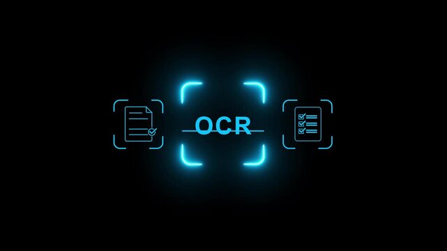 Mobile OCR document scanning technology for digital paperwork management, showing business professional using smartphone to capture paper documents and convert them into searchable digital data.4k