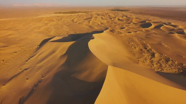 An extraordinary FPV aerial shot of Iran's central desert in yazd province 
