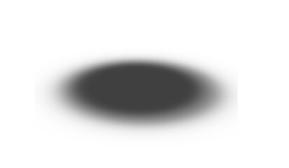 Dark grey oval shadow with soft feathered edges isolated on a plain white minimalist background texture. © Samsur