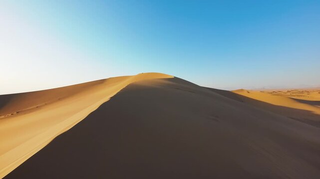 An extraordinary FPV aerial shot of Iran's central desert in yazd province 
