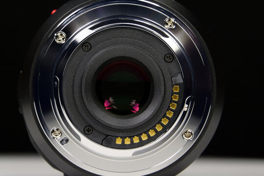 Detailed view of Micro Four Thirds macro lens mount