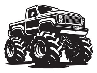 Freestyle Monster Truck Vector Customized Monster Truck Graphics Victor Illustrations © MdRaihan