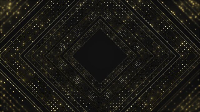 Abstract luxury black grey gradient backgrounds backdrop. Simple elegant universal diagonal golden metallic stripes. Elegant vintage golden Art Deco frame background with glittering golden particles.