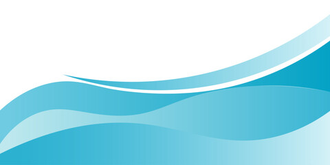 Fototapeta premium Blue and white business wave banner background. vector
