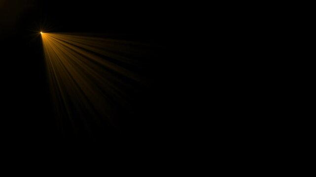 Warm light rays looping animated background.golden light streaks lens flare effects.sun light lens flares art animation background.4k video