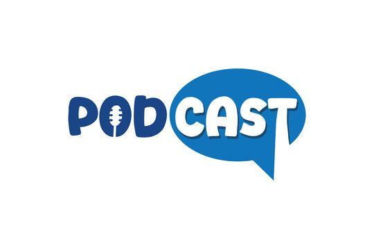 Podcast Logo with Microphone Icon