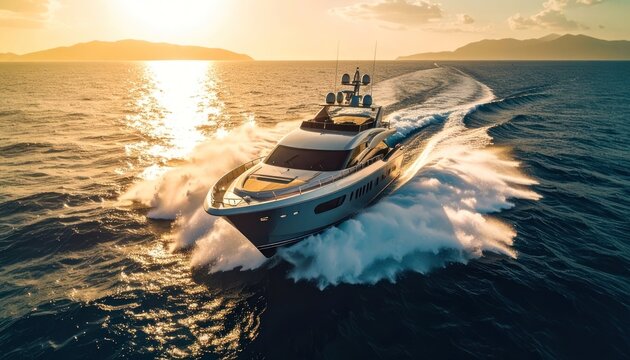 Golden expanse, maritime journey, shimmering water, boundless horizon