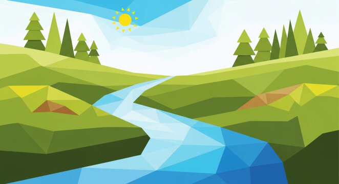 landscape with mountains