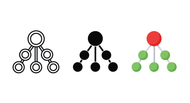 family tree icons set minimal design - logo icons vector set. Blue, Black and white icons