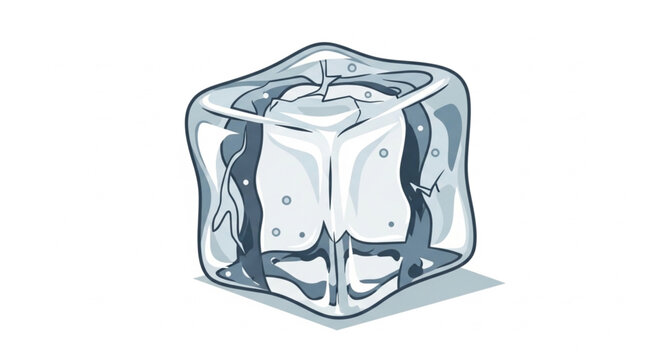 ice cube isolated on white