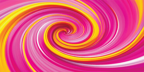 Obraz premium An abstract digital art wallpaper featuring a vibrant rainbow vortex with colorful swirling fractal patterns and circular curves set against a light purple backdrop