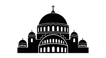 Fototapeta premium Large Christian Church Building Architecture.
