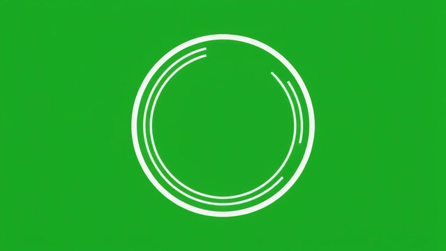 Animated circle elements on a green screen background for motion graphics and video editing