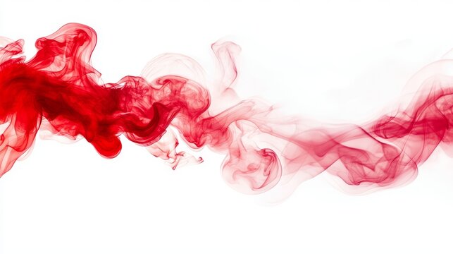 Isolated Red Smoke with Modern Aesthetic
