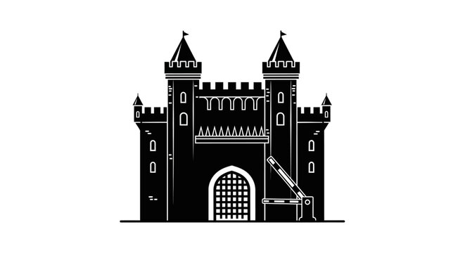Towering Castle Architecture Medieval Style.
