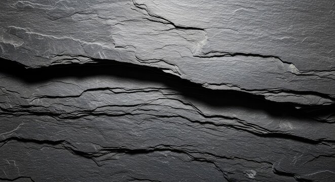 Elegant dark grey slate stone texture with natural cleft surface and subtle mineral details perfect for a modern architectural background, blank, material, volcanic