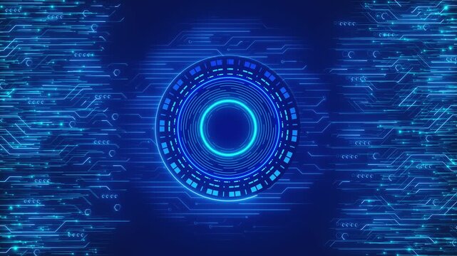 Futuristic Technology Virtual reality space. Futuristic VR frame, Head-up Display Design. Holographic screen frame hud ui gui future futuristic screen system virtual design background. science screen