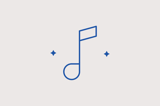 Single musical note representing a specific track or sound file. Melodic Vector Illustration for music library navigation and ringtone selection settings.