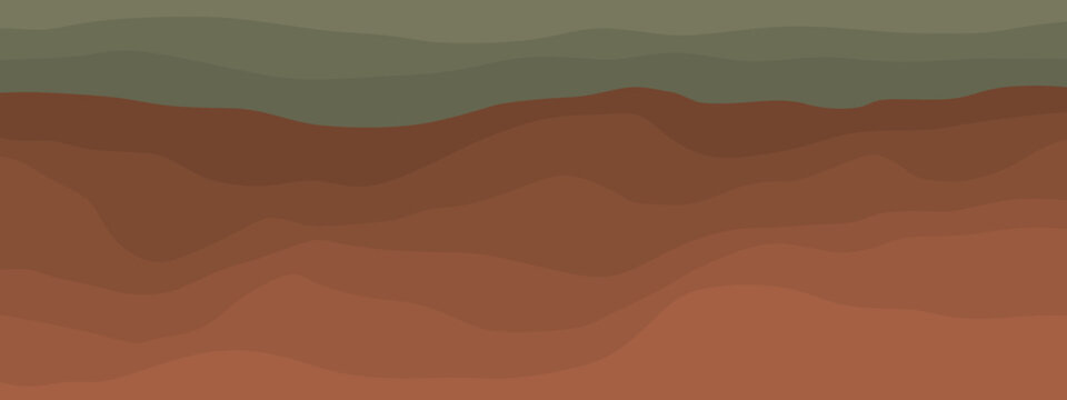 Soil and rock layers cross section