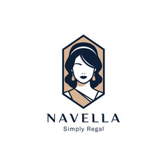 Fototapeta premium Woman Face Logo Illustration Design.