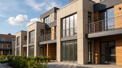 Fototapeta premium Modern Townhouses with Contemporary Architecture and Design.