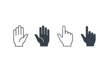 Obraz premium Hand Gestures Icons