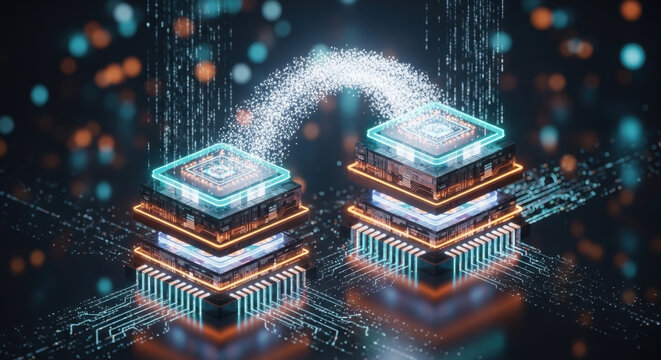 Visualization of a large language model's transformer architecture