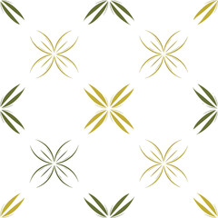 Fototapeta premium Minimal Leaf Pattern Seamless, Elegant Botanical Abstract Background, Modern Clean Organic Vector Design