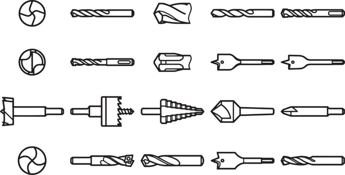 Showcasing a comprehensive array of drill bits, each tool designed for precision, stands as a testament to the versatility and capability of a craftsman's toolkit.