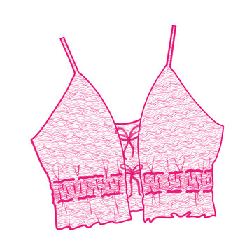 lace pink bralettes