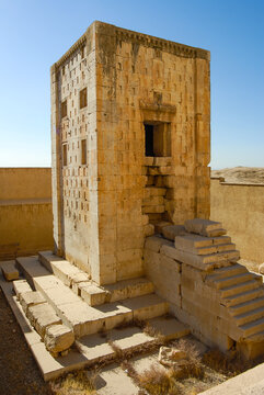 Kaaba of Zoroaster (Ka'ba-e Zartosht), an ancient structure located in the Naqsh-e Rustam archaeological site in Iran