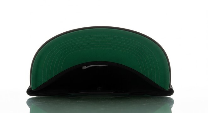Under-Visor View of Blank Snapback Hat for Design Mockup
