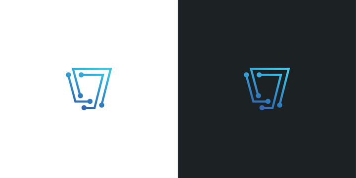 Recycle tech  logo design inspiration, creative platform modern style idea	