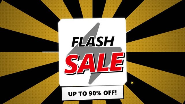 Flash Sale Up To 90 Percent Off Animated Text
