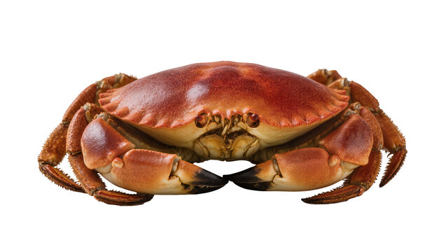 Isolated European edible brown crab, famous for its sweet meat, perfect for seafood cuisine