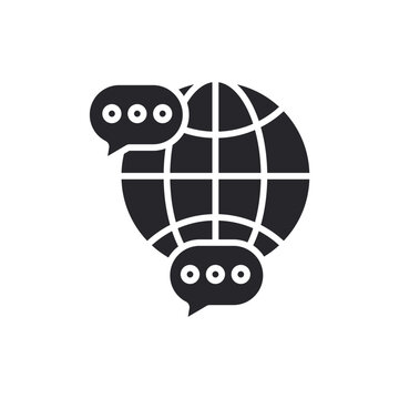 language icons outline and Flat Style,transparent background