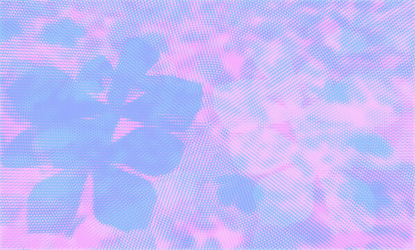 halftone flower gradient in risograph style, riso texture background, stamp print look.with grainy print	

