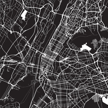 Manhattan New York City Vector Map