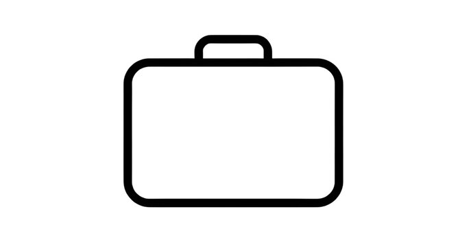 briefcase, suitcase, bag, business, office, travel, luggage, case, work, professional, handle, icon, minimalist, vector, design, object, simple