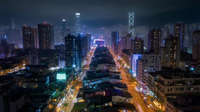 Urban luminescence, a nocturnal panorama