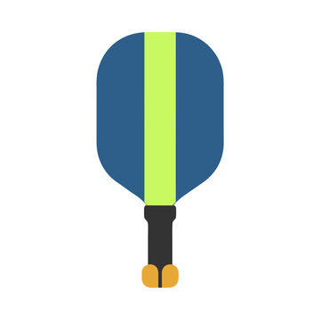 blue pickleball paddlewith green stripe for Sports and Fitness 